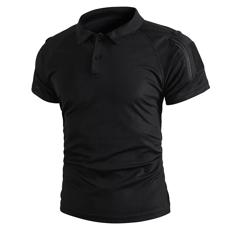 Men’s Tactical Quick-Dry Polo Shirt Short Sleeve Outdoor Military Style