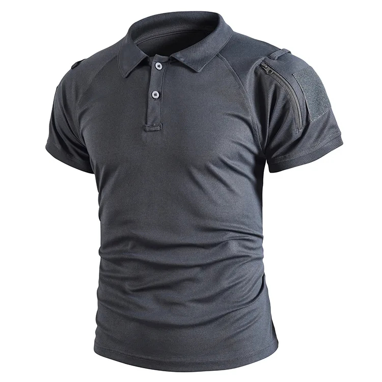 Men’s Tactical Quick-Dry Polo Shirt Short Sleeve Outdoor Military Style - Image 4