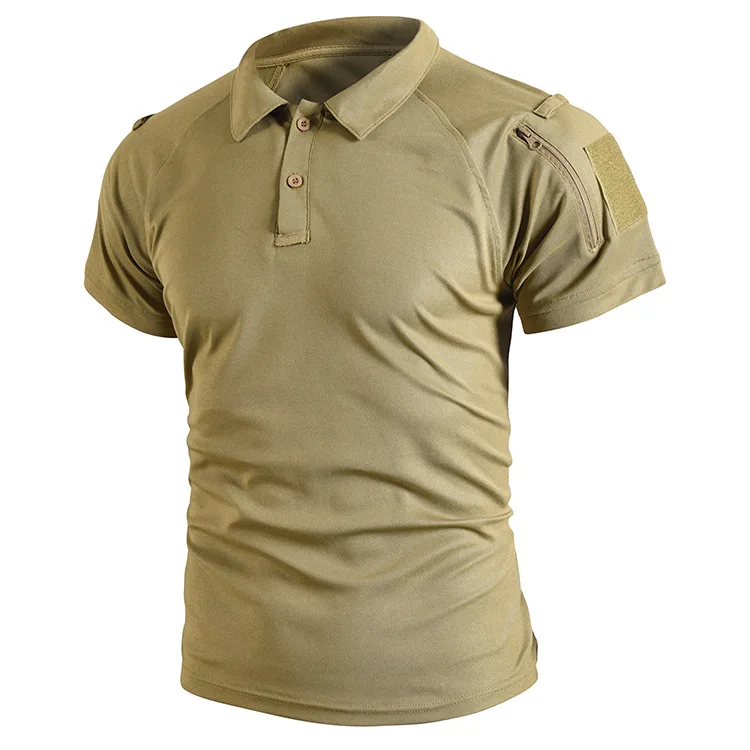 Men’s Tactical Quick-Dry Polo Shirt Short Sleeve Outdoor Military Style - Image 3